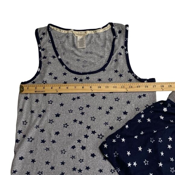 Lucky Brand Soft Two Piece Celestial Pajama Set Tank & Shorts Stars Sz M - Picture 5 of 12